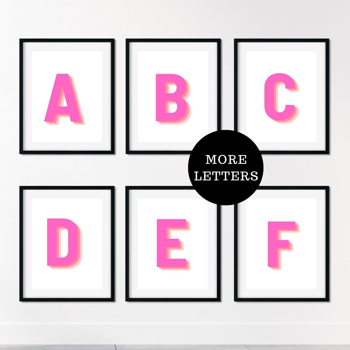 Retro 3D Alphabet Bundle, Monogram Letter