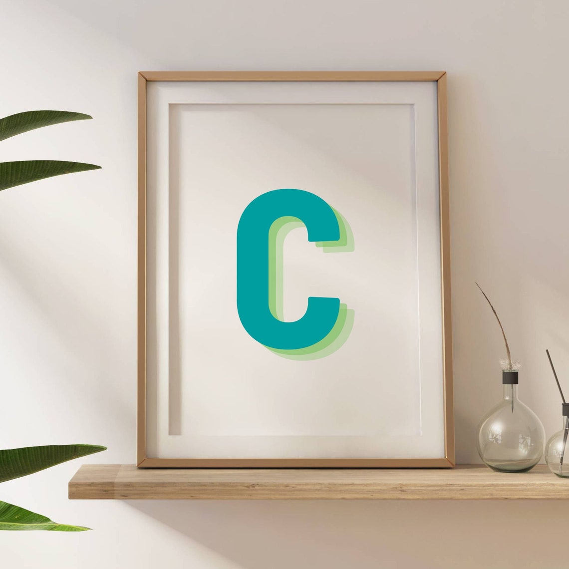 Letter C - Retro 3D Monogram - Image 5