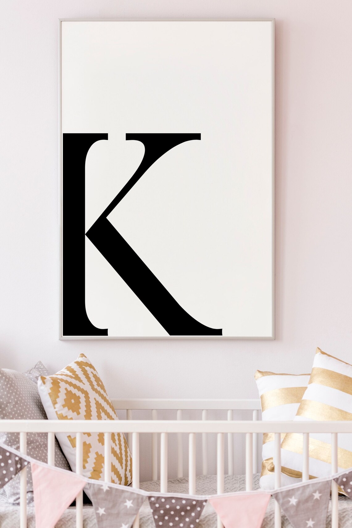 Letter K Minimalist Letter Art, Alphabet Print - Image 2
