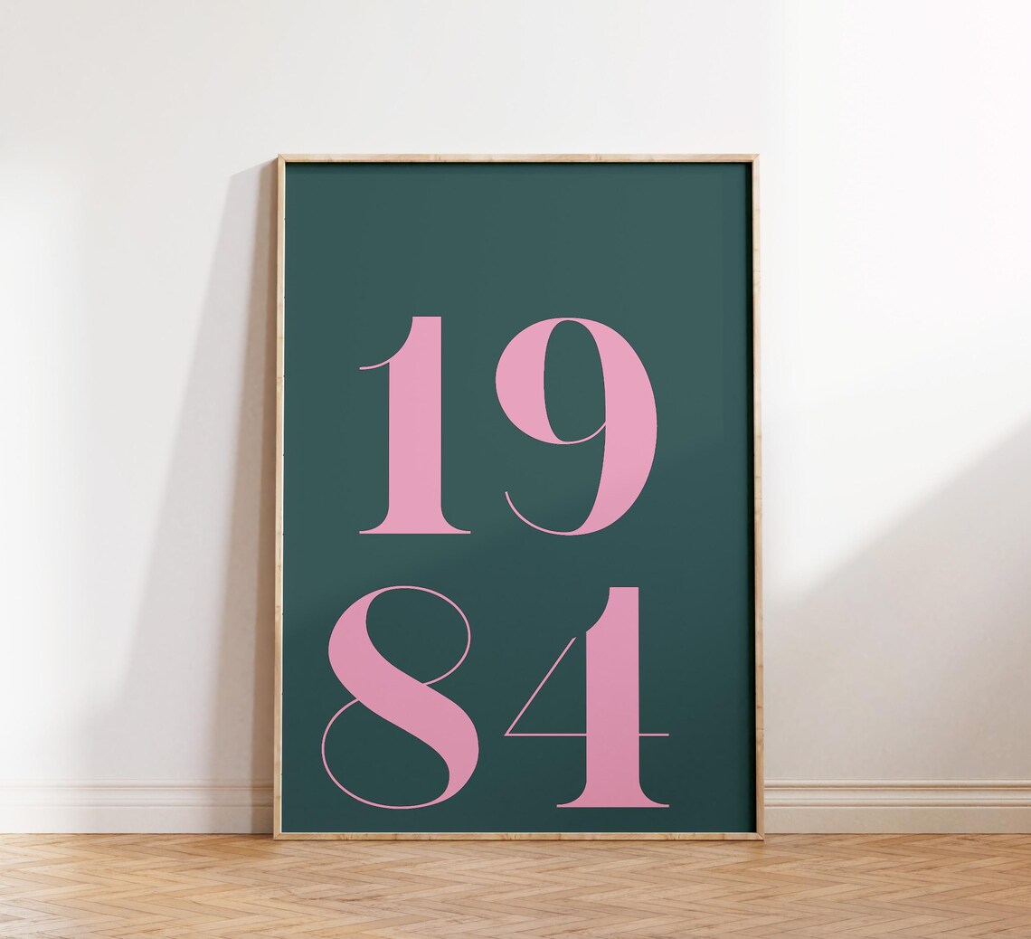 Retro 1984 Birthday Poster, 40th Birthday Gift