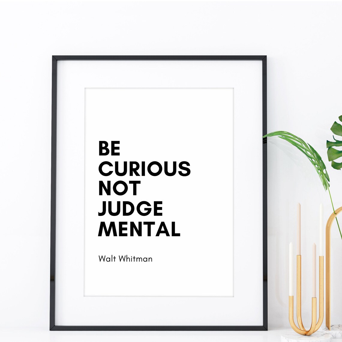 Be Curious Not Judgmental, Minimalist Quote Art Print - Image 4
