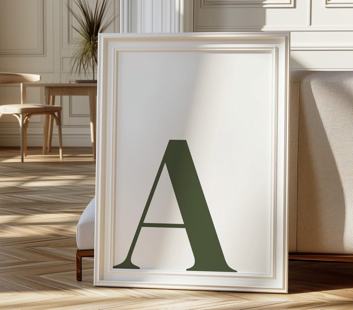 Letter A Poster, Preppy Room Decor - Image 3