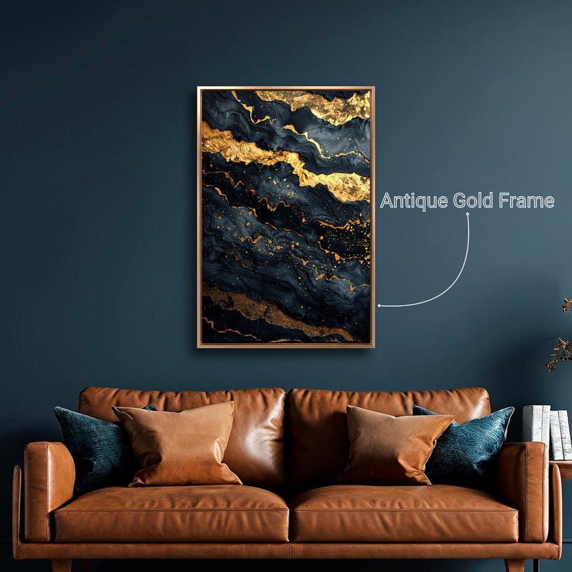 Black Marble Gold Veins Abstract Luxury Modern Art Wall Decor Poster - Image 5