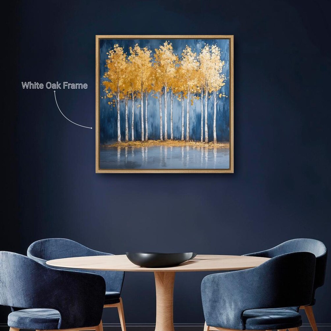 Trees With Golden Leaves, Abstract Autumn Art Print - Image 4