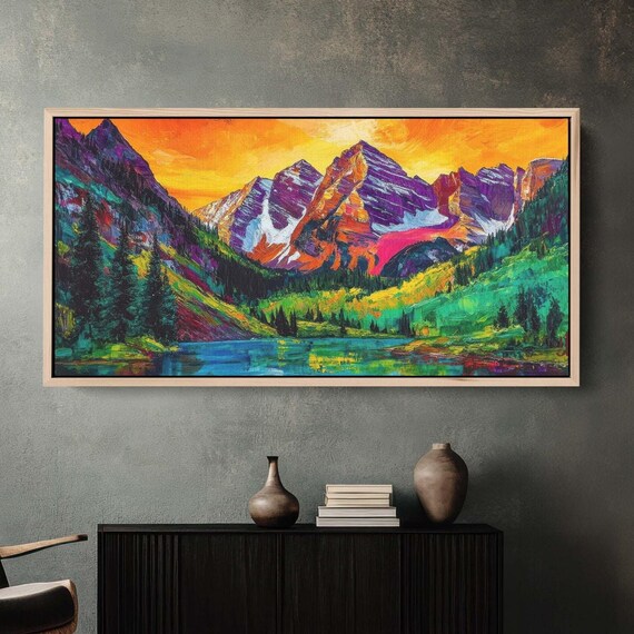 Maroon Bells Colorado Mountains, Wall Art Print