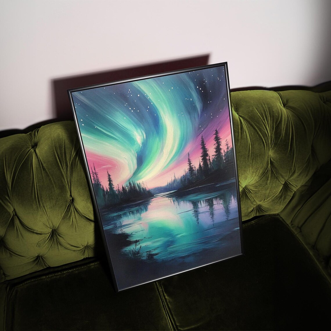 Northern Lights Art Print, Celestial Nature Scene - Image 4