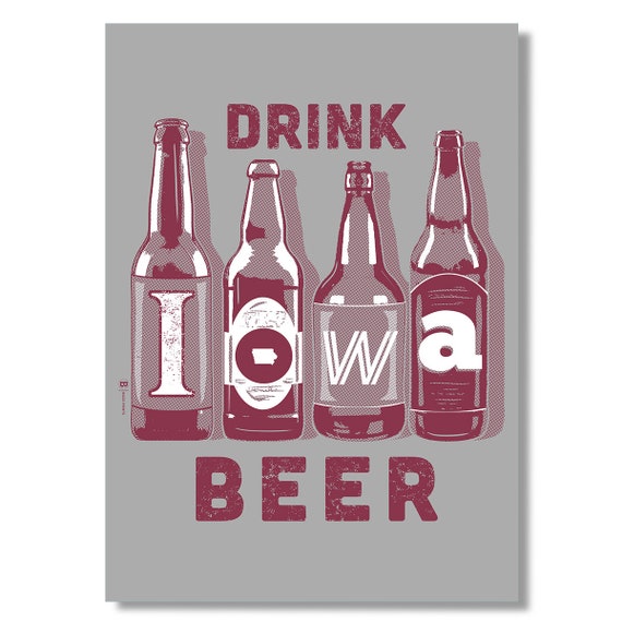 Drink Iowa Beer Greeting Card