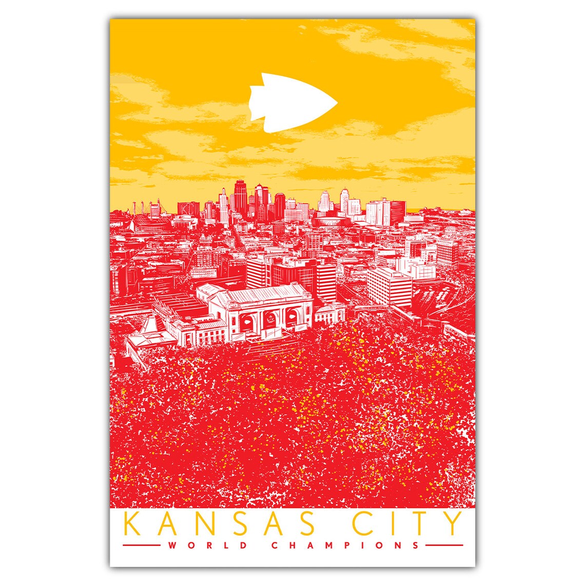 Kansas City World Champs Red Sea Travel Poster
