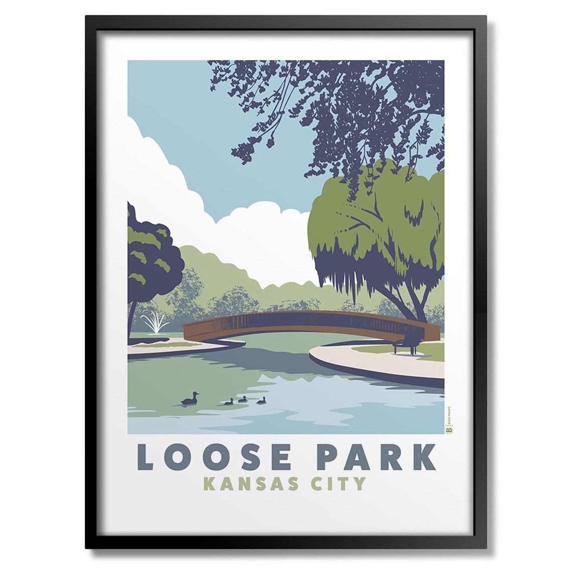 Loose Park Art Print, Kansas City Landmark