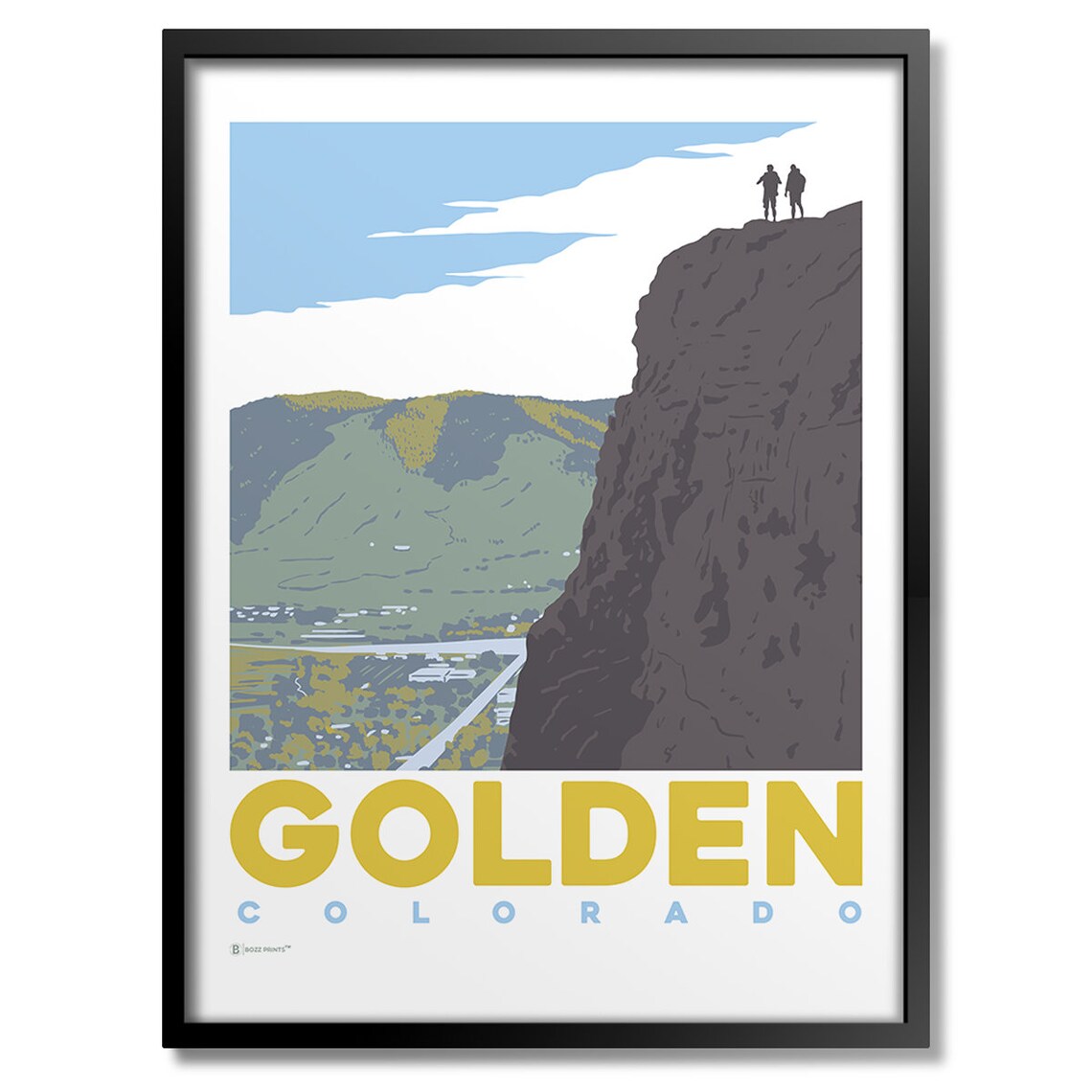 Golden South Table Mountain Art Print