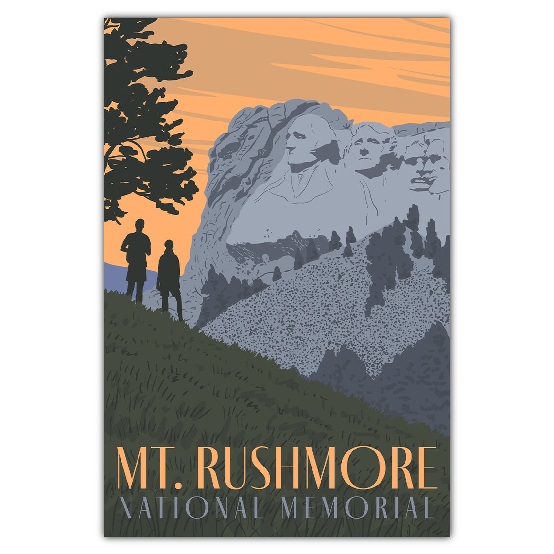 Mt Rushmore National Memorial Travel Poster