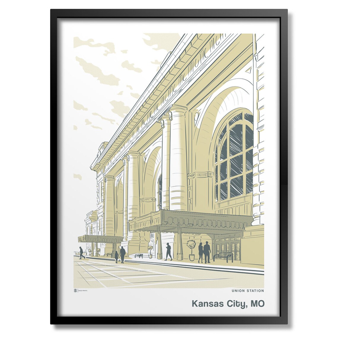 Kansas City Union Station Travel Poster Art Print