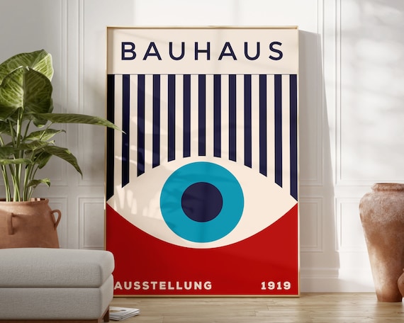 Bauhaus Exhibition Poster, Mid Century Abstract Art Print