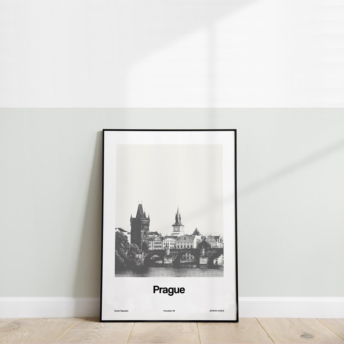 Prague Old Town Skyline, Minimalist City Art Print - Image 3