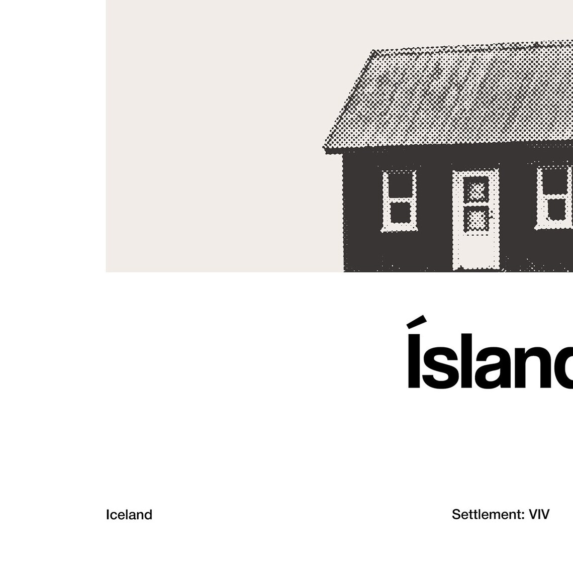 Lonely Iceland House Minimalist Travel Poster - Image 2