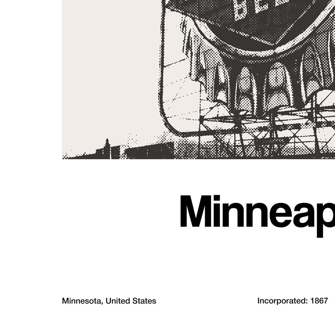 Minneapolis Grain Belt Beer Sign, Minimalist Poster - Image 3