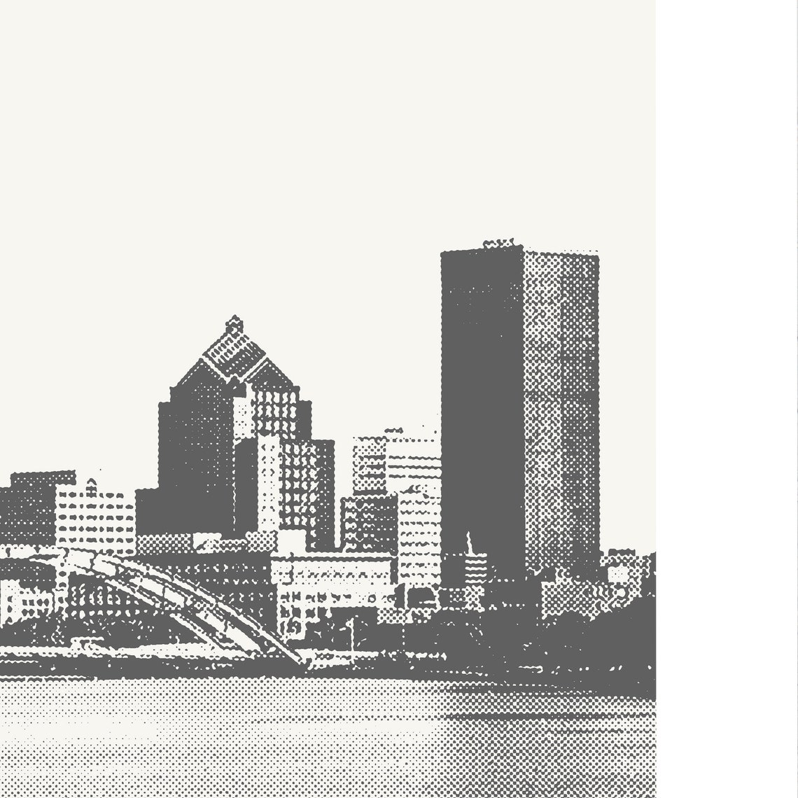 Rochester NY Minimalist Skyline Poster Print - Image 2