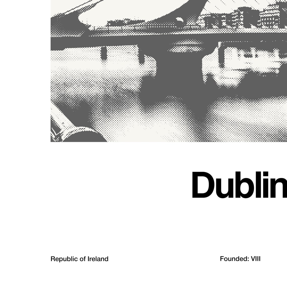 Dublin Samuel Beckett Bridge Ireland Minimalist Travel Poster - Image 4