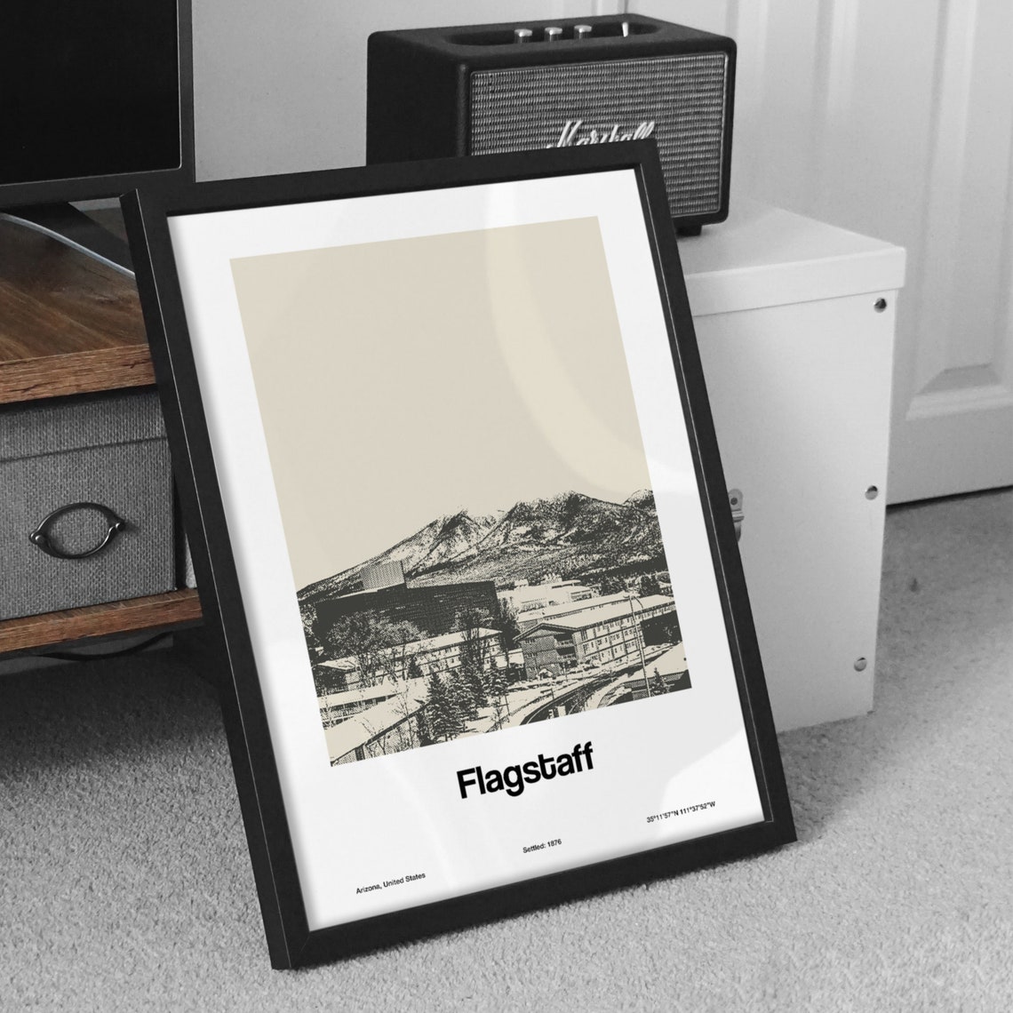 Custom Flagstaff Arizona Travel Poster, Minimalist - Image 3