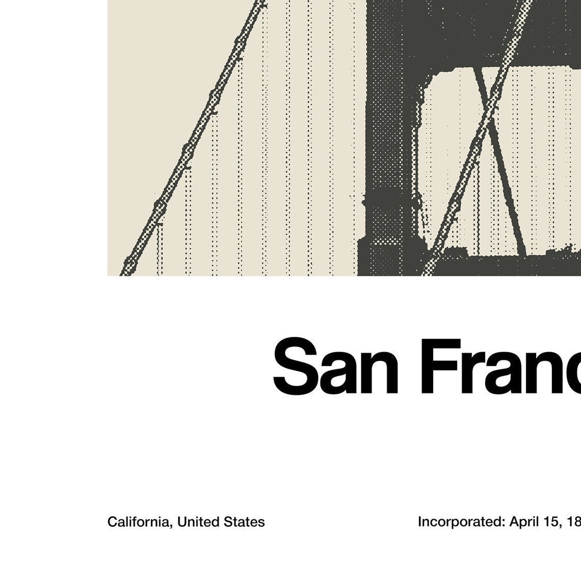 San Francisco Golden Gate Bridge Travel Poster - Image 2
