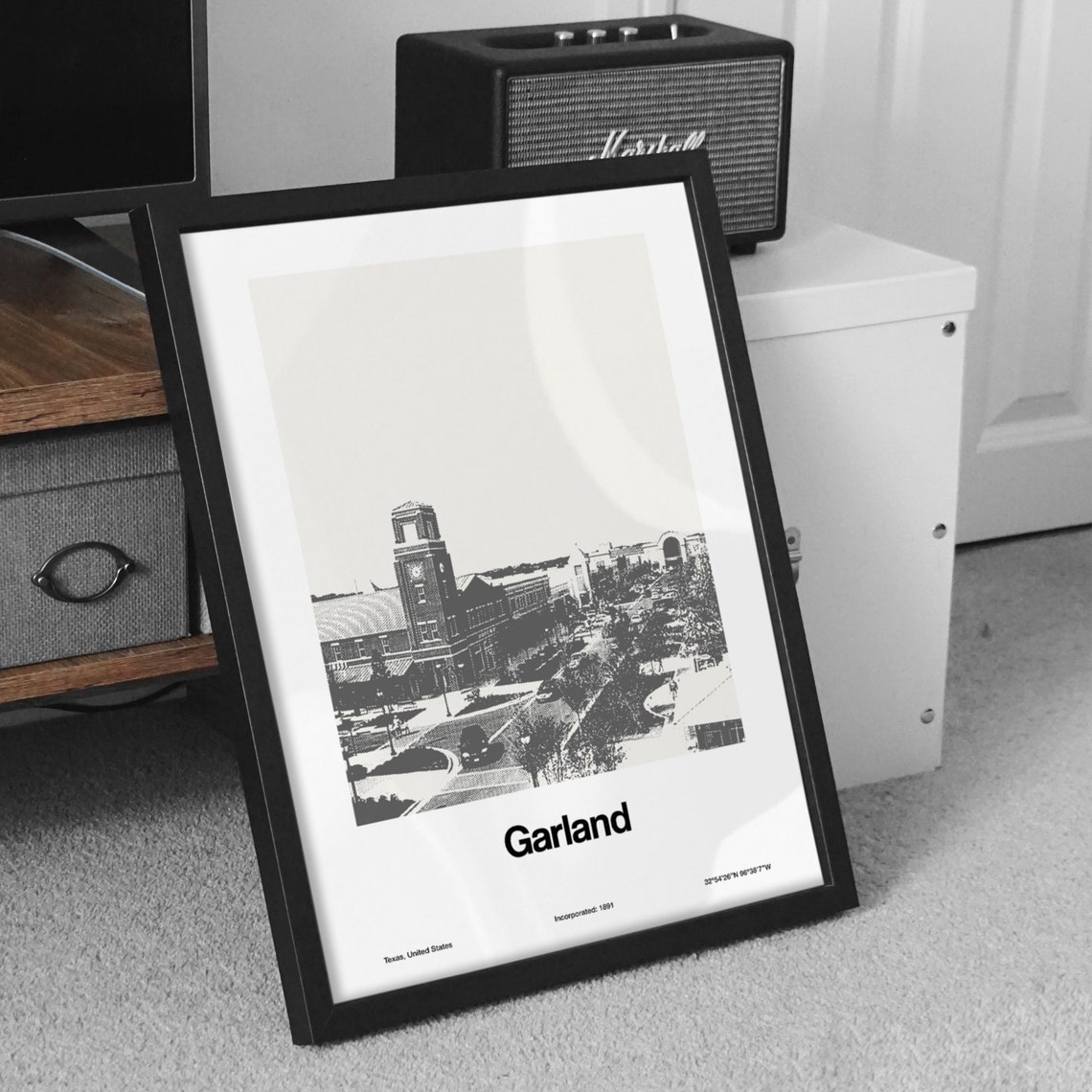 Garland Texas Poster Print, Minimalist City Art - Image 2