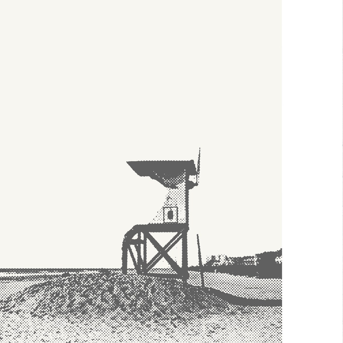 Wrightsville Beach Print Wrightsville Beach North Carolina Poster Wrightsville Beach Lifeguard Tower Wall Art Minimalist Custom City Print - Image 2