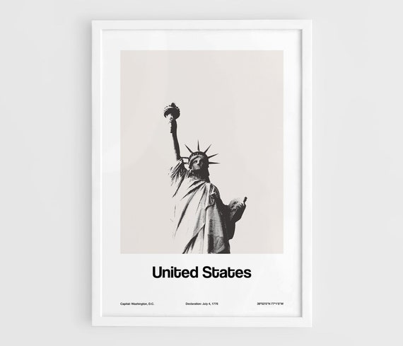 Statue of Liberty, New York Minimalist Art Print