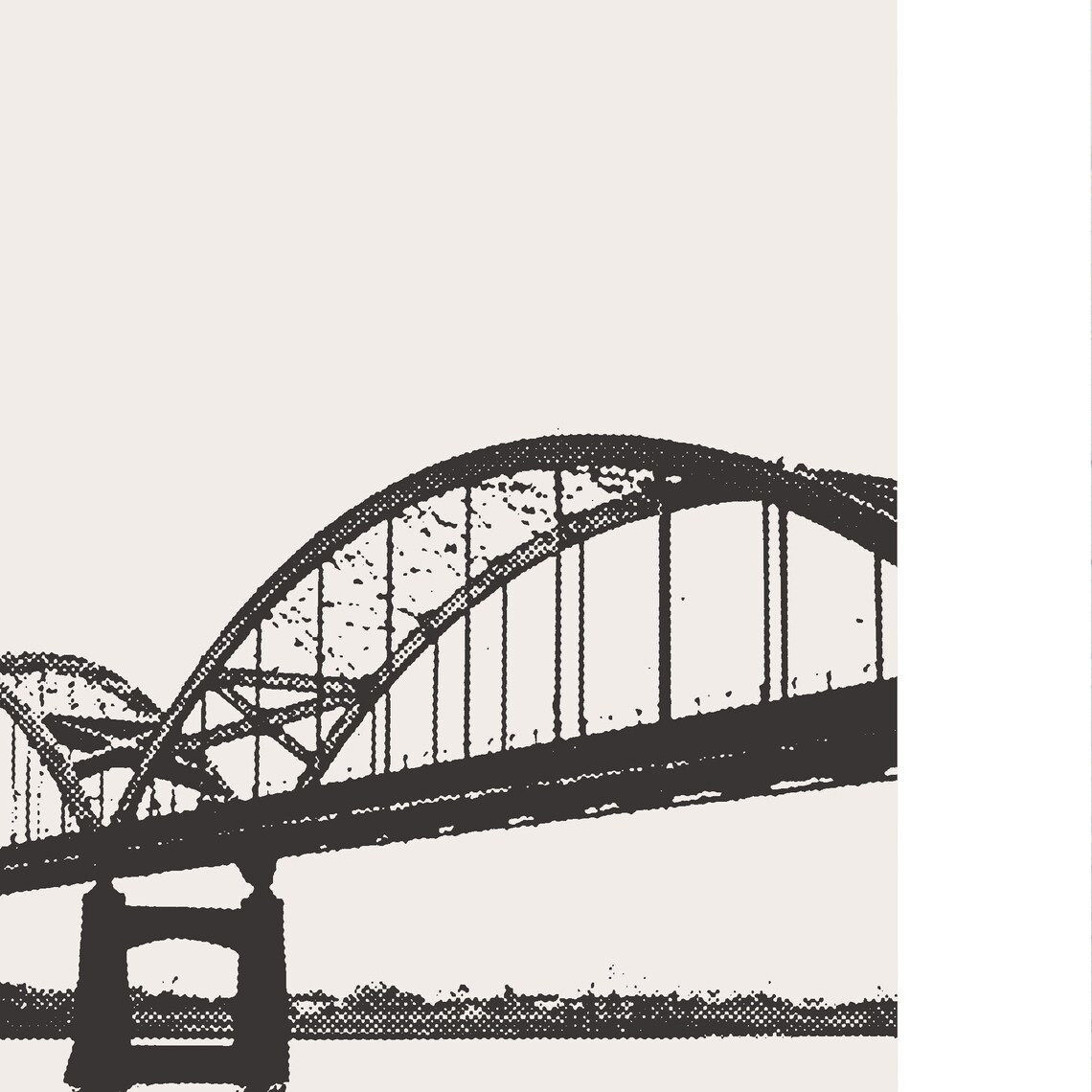 Davenport Iowa Minimalist Travel Poster, Centennial Bridge - Image 2