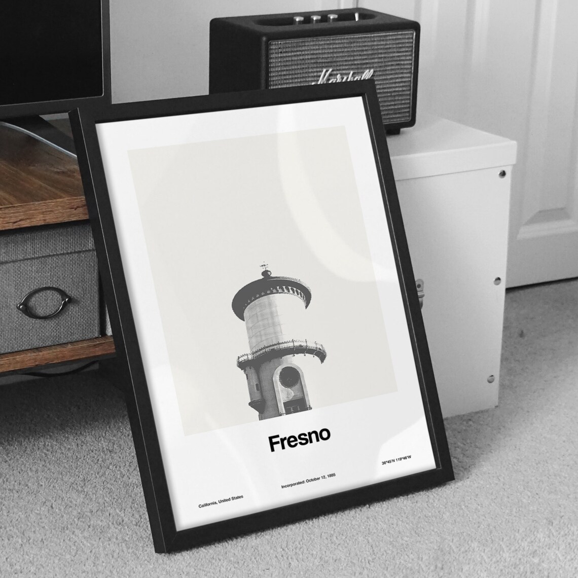 Fresno California Poster, Minimalist Travel Poster - Image 3