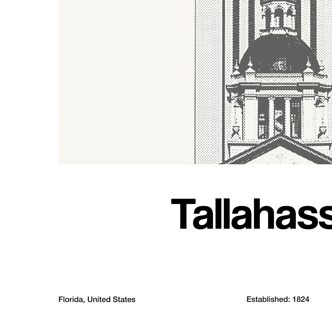 Custom Tallahassee Florida Minimalist Art Print - Image 2