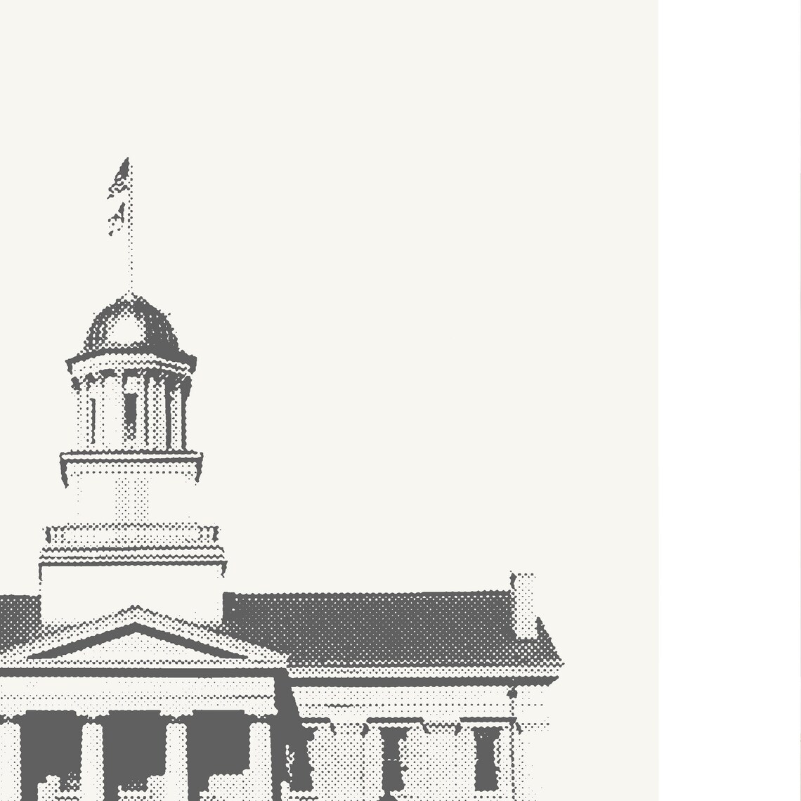 Iowa City Old Capitol Building, Minimalist Poster - Image 3