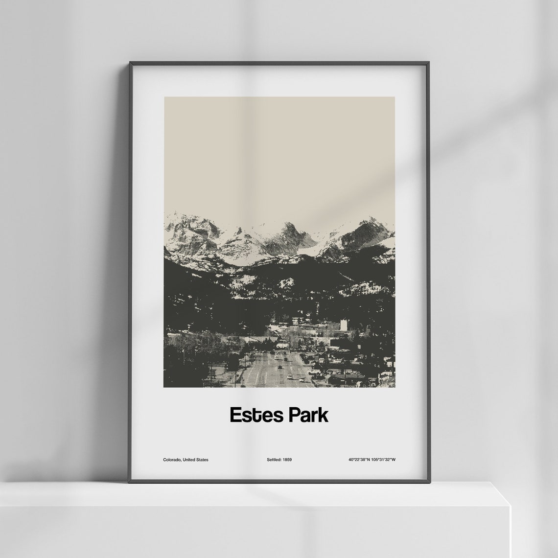 Estes Park Colorado Minimalist Travel Poster, Downtown - Image 3