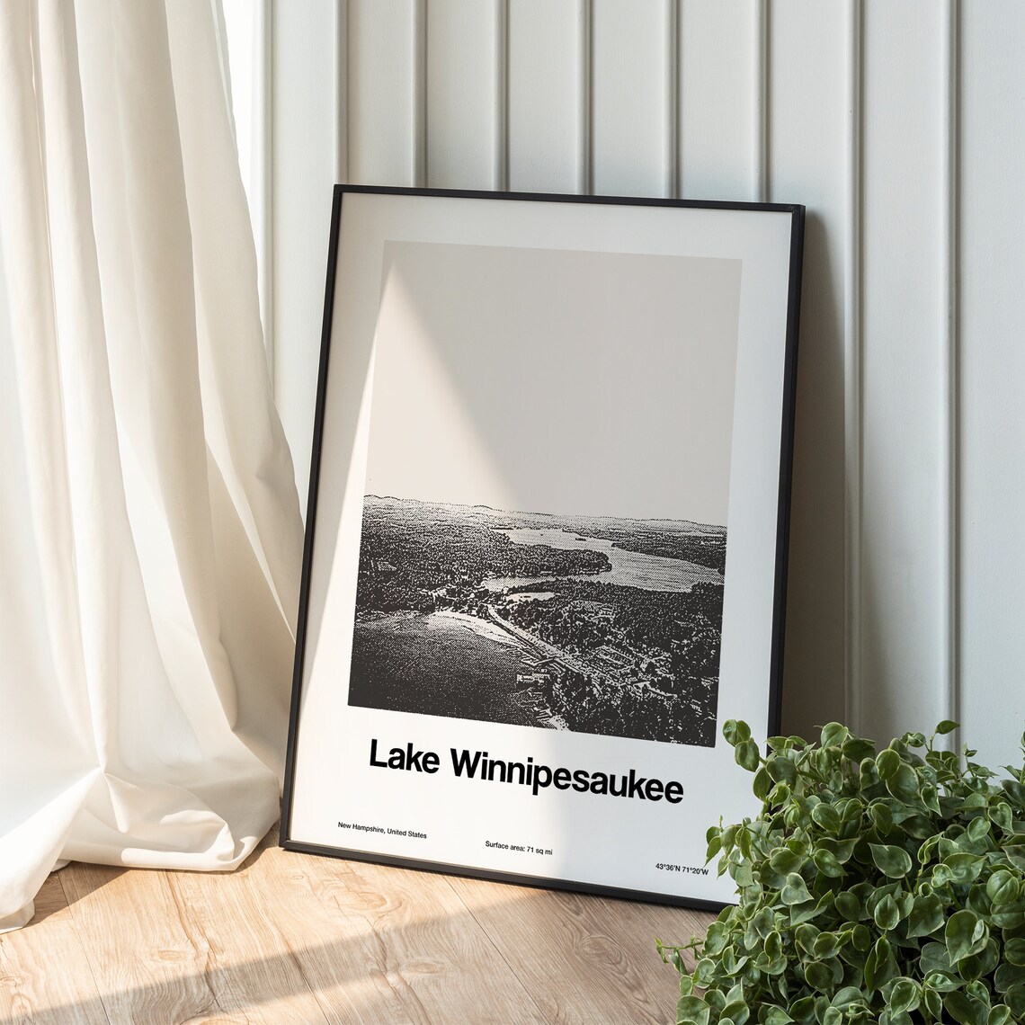 Lake Winnipesaukee New Hampshire Minimalist Travel Poster - Image 2