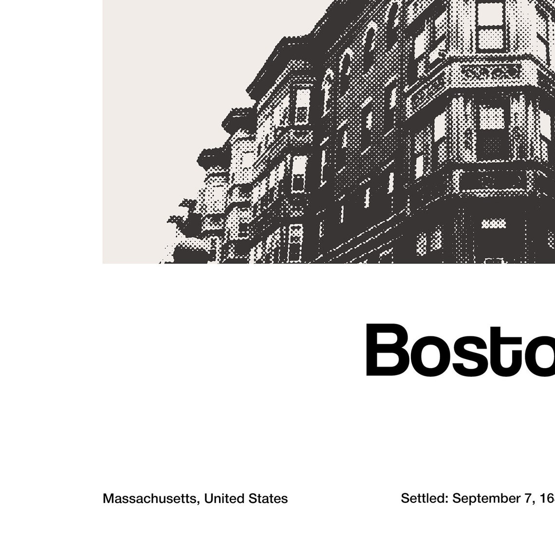 Boston North End Minimalist Custom City Art Print - Image 2