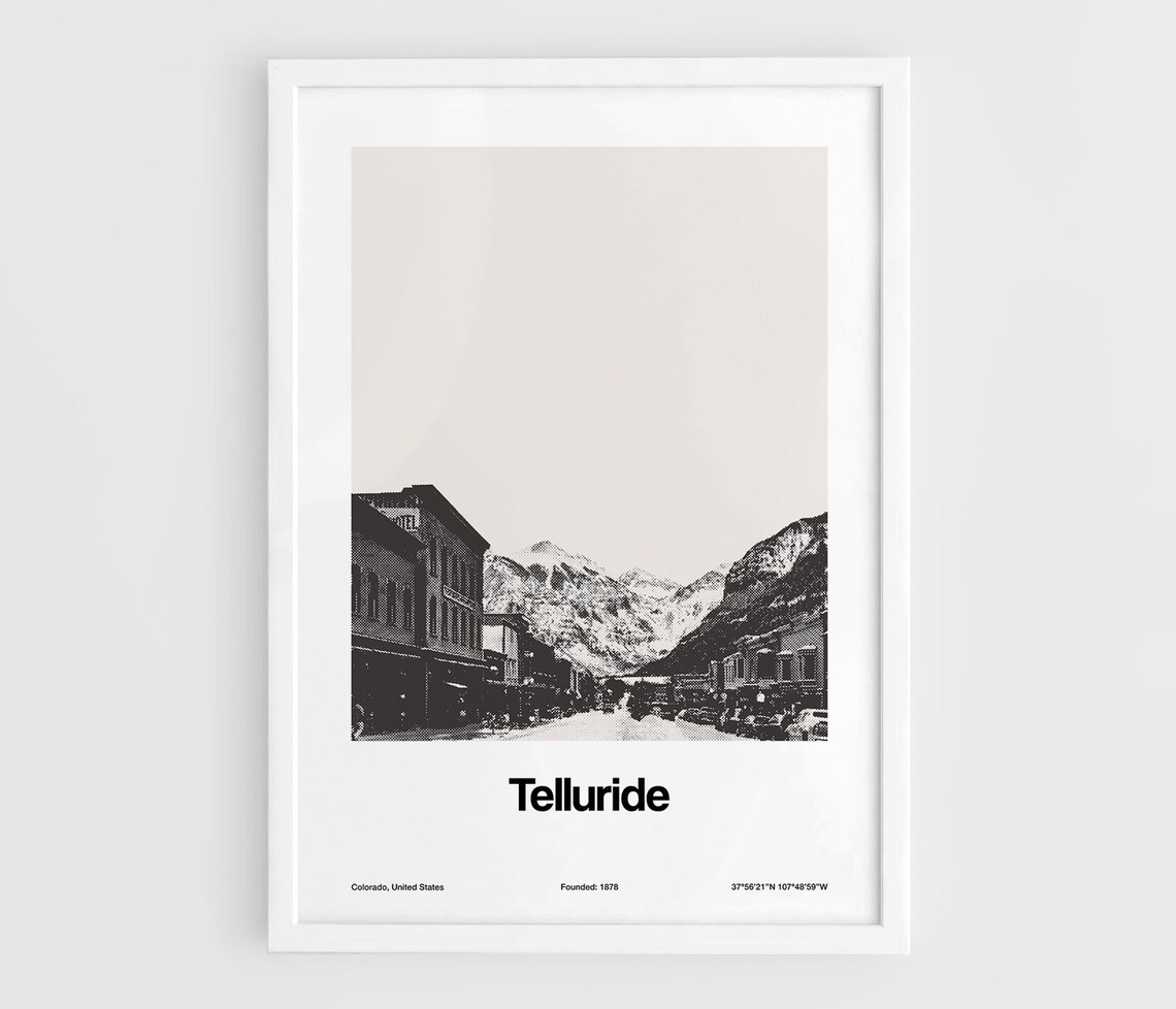 Telluride Colorado Minimalist Poster Print