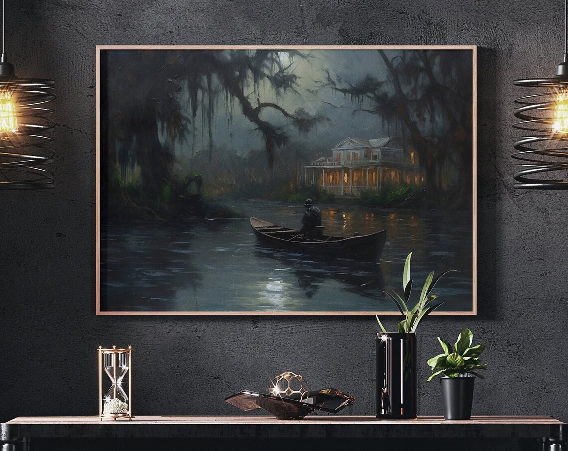The Haunted Swamps Of Louisiana Scenic Art Print