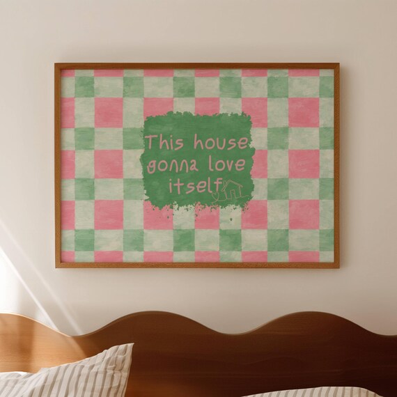 Olivia Dean Lyrics This House Gonna Love Itself Pink Green Poster