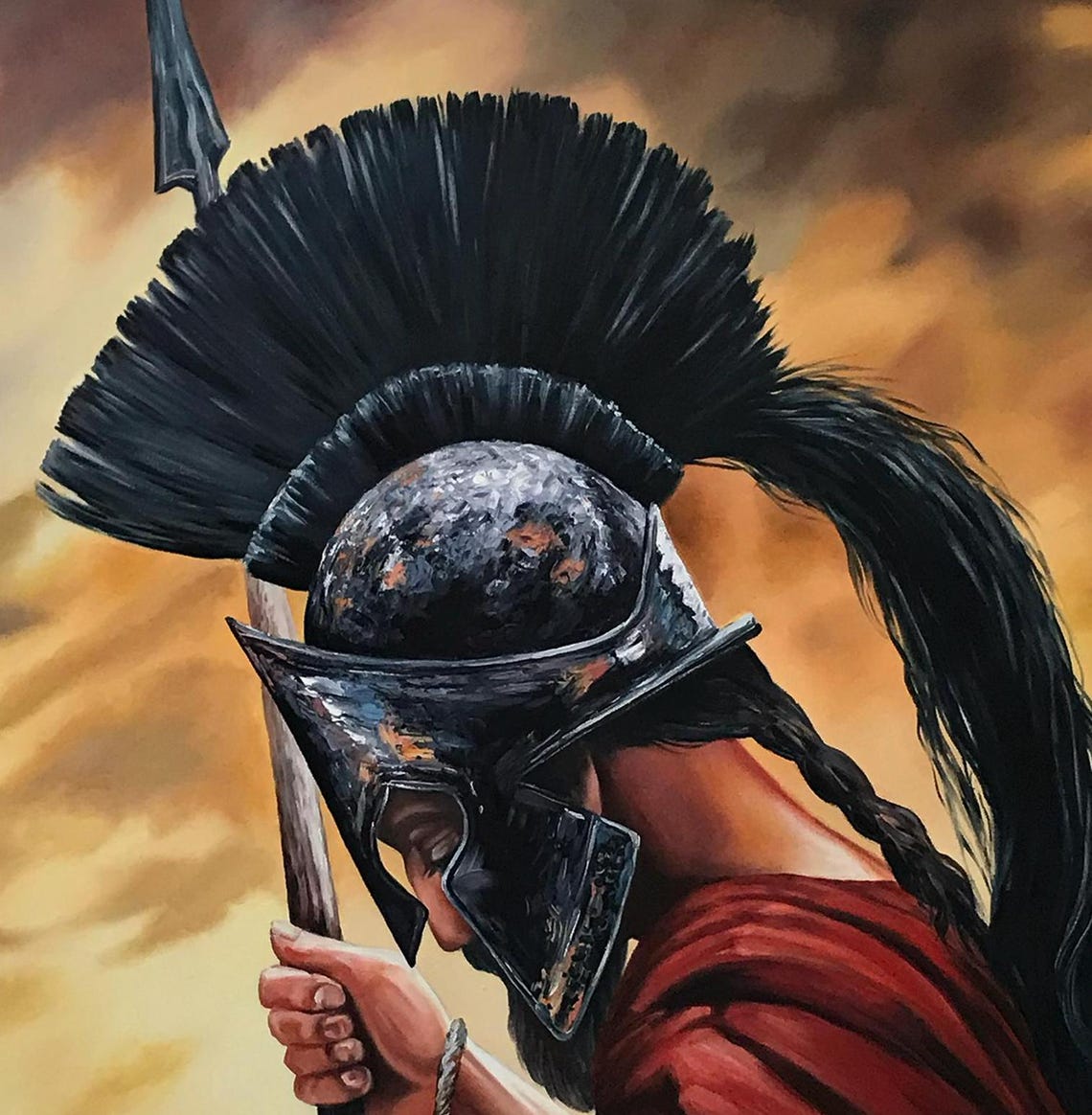 Roman Soldier Painting On Legionary Roman Soldier Art Ancient Roman Empire Paintings Rome Warrior Oil Painting Original Artwork - Image 2