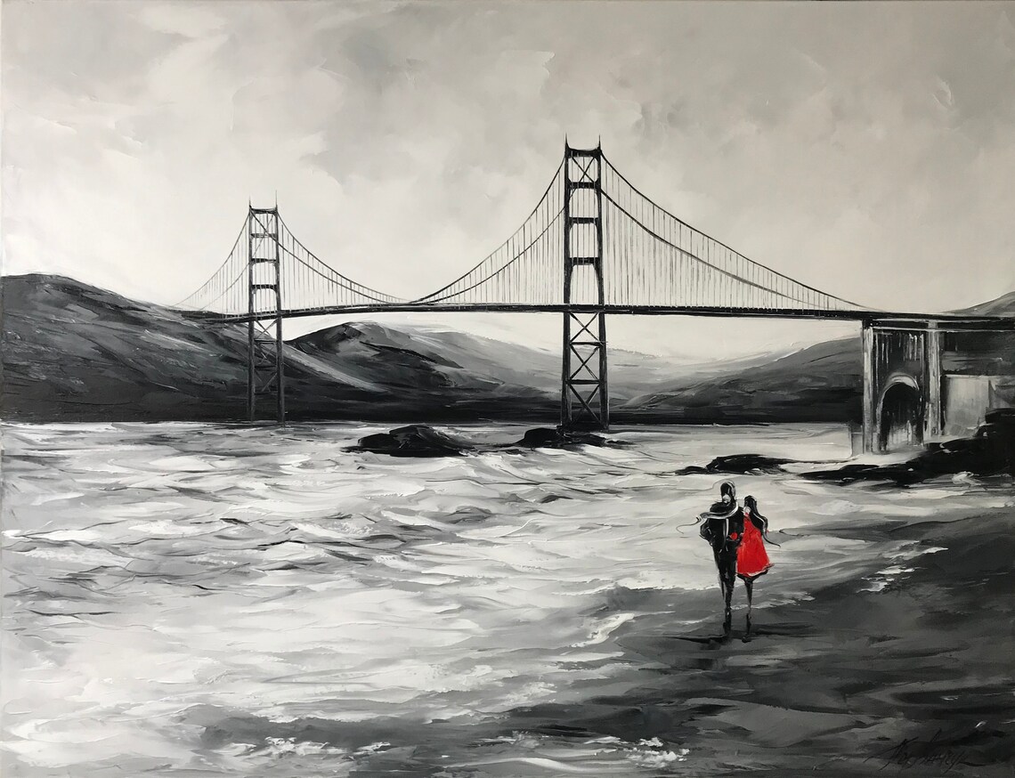 San Francisco Golden Gate Painting, Travel Poster