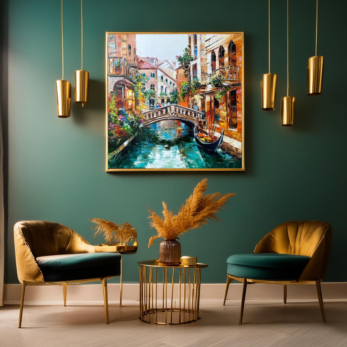Venice Oil Painting, Italian Landscape Art Print - Image 3