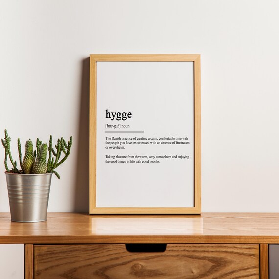 Hygge Definition Print Hygge Decor Hygge Print Scandinavian Decor Scandinavian Print Hygge Poster Wall Art Living Room Art