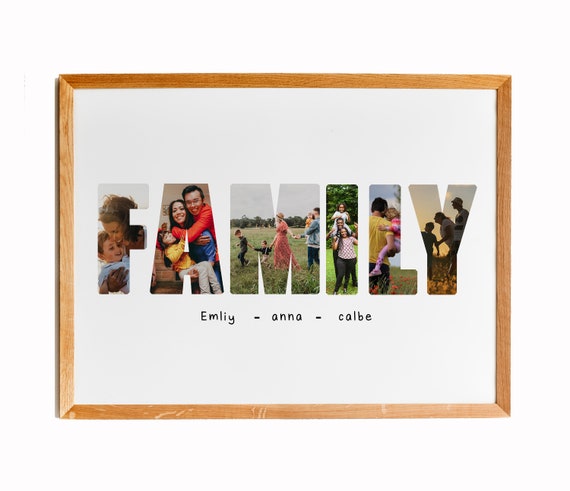 Family Photo Collage Personalized Family Photo Collage Family Photo Prints Family Prints Gifts For Her Gifts For Him
