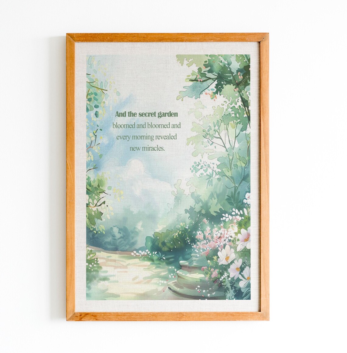 Secret Garden Bloomed and Bloomed New Miracles Watercolor Poster