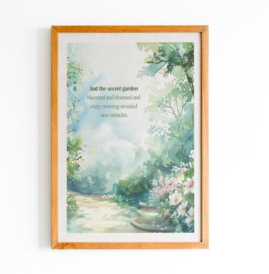 The Secret Garden Quote Print Frances Hodgson Burnett Poster And The Secret Garden Bloomed Quote Classic Literature Quote