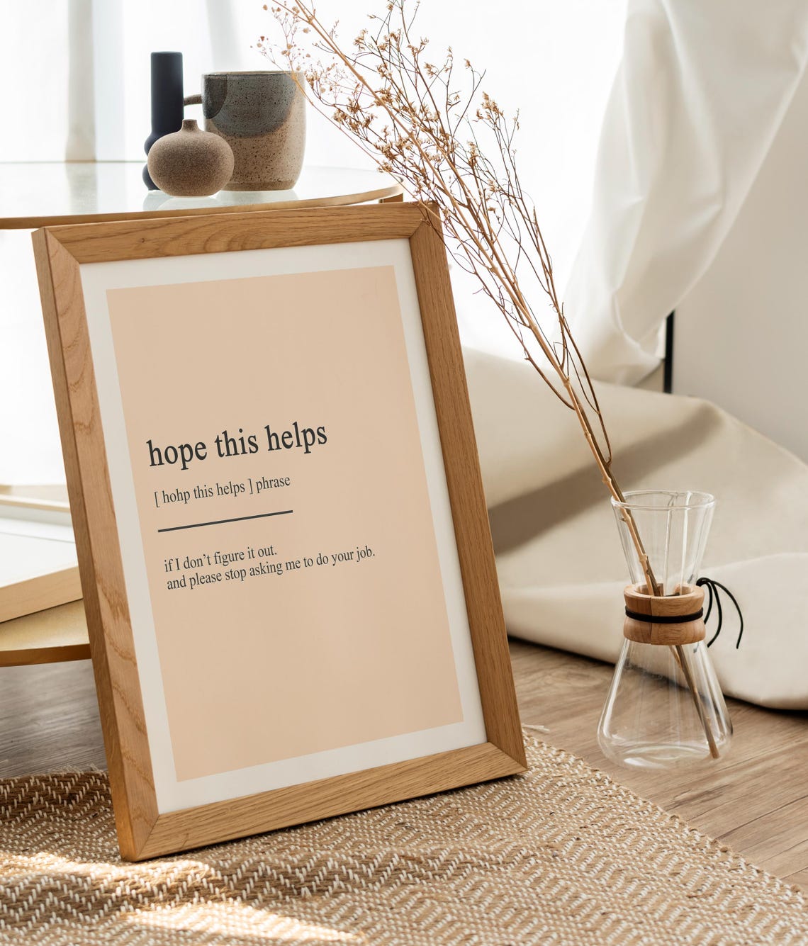 Hope This Helps Funny Dictionary Definition Art Office Humor Poster - Image 2