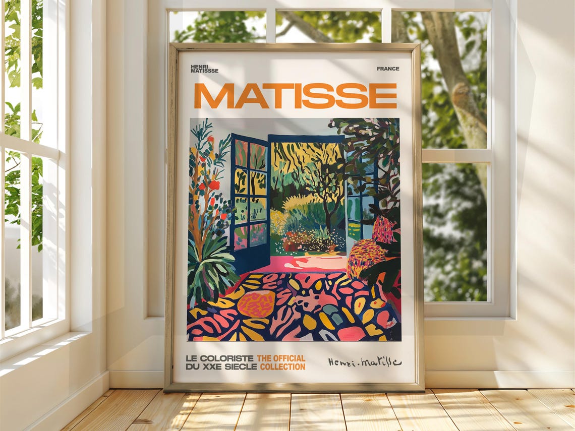 Henri Matisse Garden Door Interior Exhibition Style Art Poster