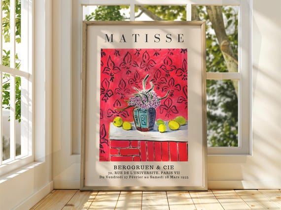 Henri Matisse Poster Exhibition Gallery Print Classic Art Floral Flowers