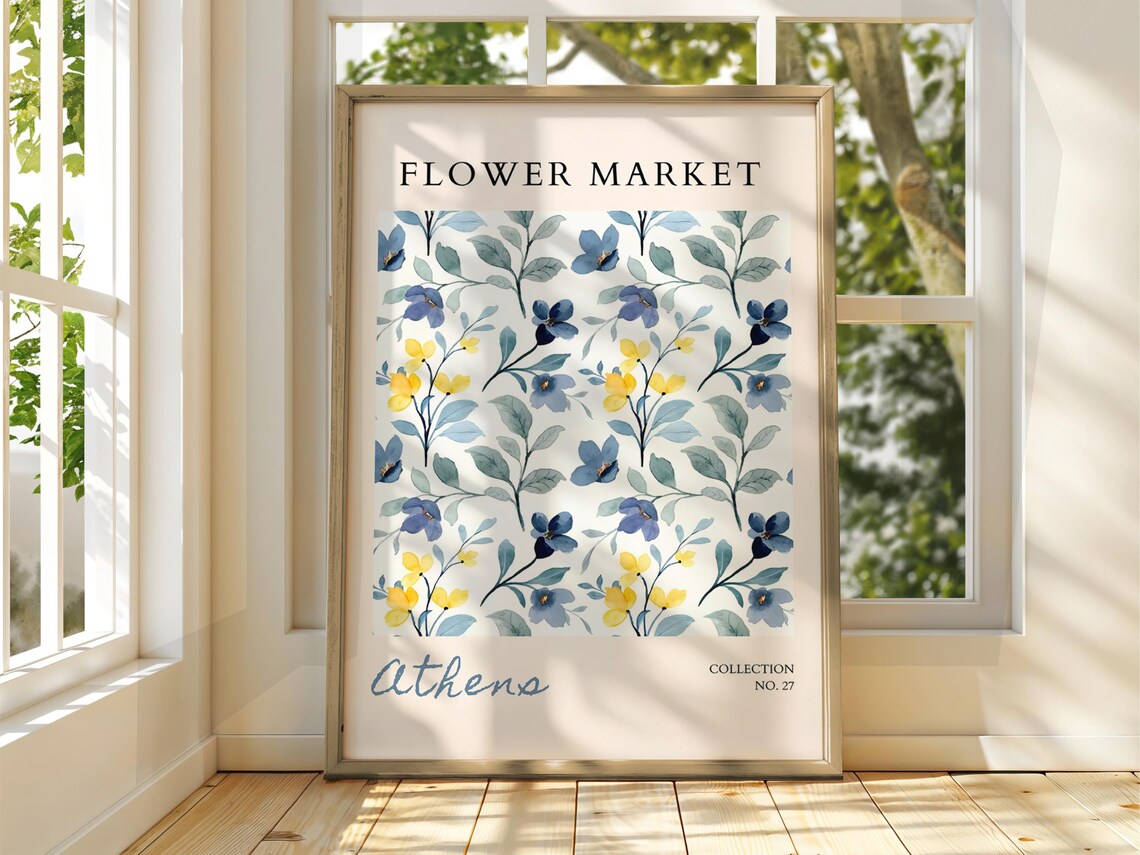 Flower Market Athens Gallery Poster Print