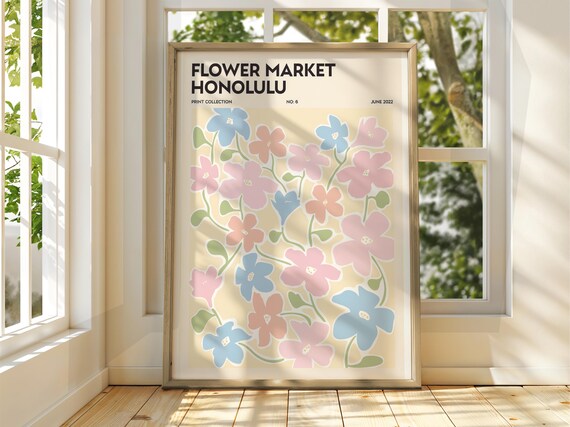 Flower Market Honolulu Pastel Blossom Collection No. 6 Poster