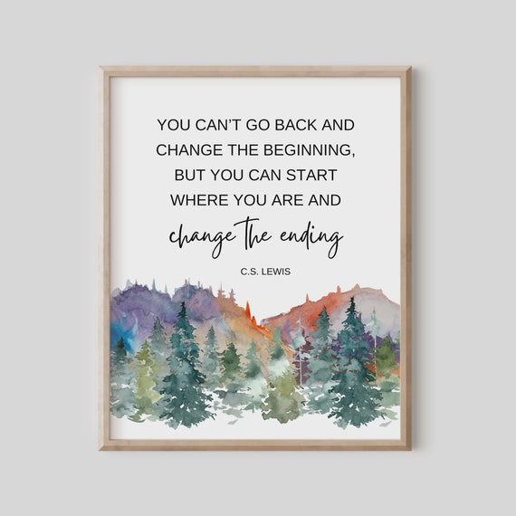 C.S. Lewis Quote Motivational Poster, Sobriety Gift